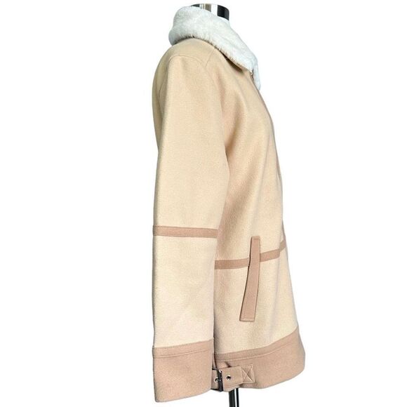 Bagatelle NYC Mixed Media Moto Jacket Faux Fur Collar - Picture 6 of 15